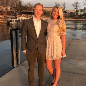 White lace dress (right)